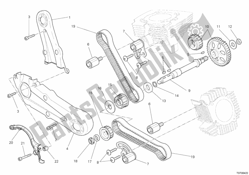 Toutes les pièces pour le Courroie De Distribution du Ducati Monster 795 ABS EU Thailand 2014